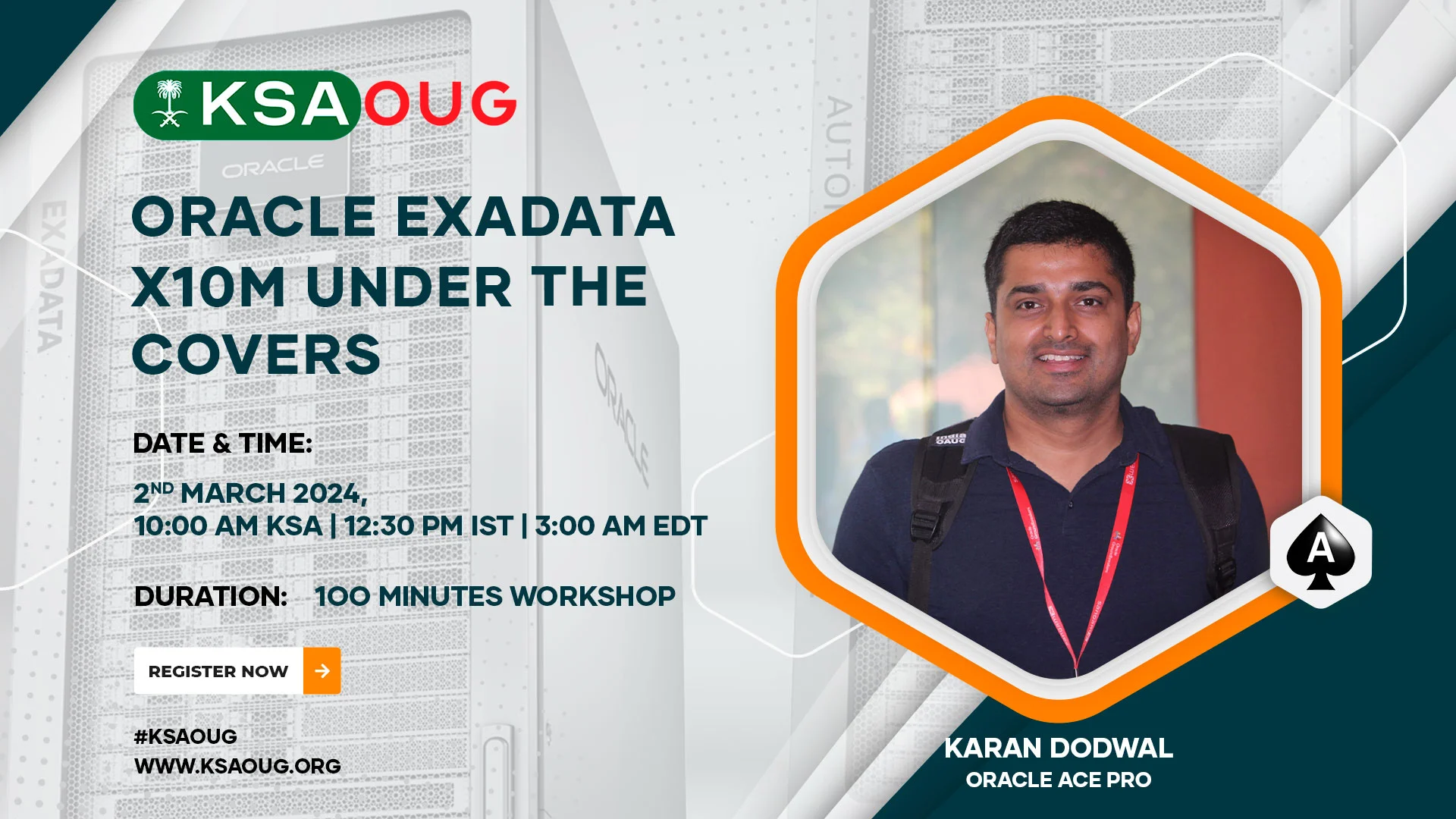 KSAOUG Connect With Karan – Oracle Exadata X10M Under the Covers